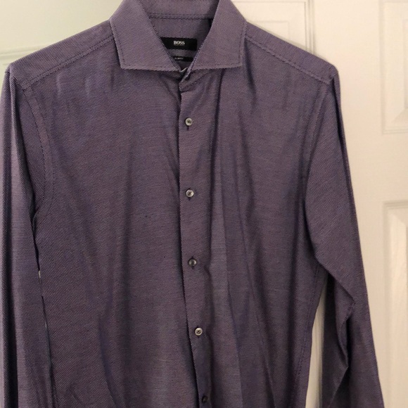 Hugo Boss Slim Fit Men’s Long Sleeve 15.5 Neck - Picture 1 of 3